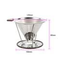 Miniatyrbilde 8 av 8: 1x Bærbar 304 Rustfritt Stål Dryppfilter Dobbeltlags Mesh Kaffetrakter Filterholder Infuser