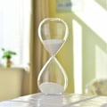 Miniatyrbild 5 av 5: Rund Sandtimer - 5/30/60 Minuter - Timglas i Glas för Tidshantering Blå 5 Minuter