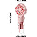 Miniatyrbild 4 av 4: Bärbar Mistfläkt, Mini Transparent Spray Mistfläkt, USB Uppladdningsbar Mist Maker med 4 Hastigheter för Hem, Kontor, Utomhus, Resor