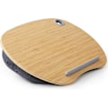 Miniatyrbillede 1 af 5: Laptop Stand med Pude og Bambus Platform til Seng og Sofa, Knæskrivebord med Kabelhul og Skridsikker Stribe, til PC, Tablet op til 15.6 \"