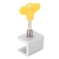 Miniatyrbild 7 av 8: 4 Set Fönsterlås Dörrbegränsare Aluminiumlegering med 1 Nyckel för Säkerhet