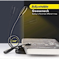 Miniatyrbillede 4 af 5: Genopladelig læselampe, 14 LED'er 3 farver 9 tilstande Justerbar lysstyrke Læselampe, 360 Clip-on lampe, Bærbar og fleksibel trådløs Neck_SZXM