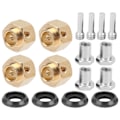 Pikkukuva 3 / 8: 4 kpl messinkinen yhdistäjäpyörän napaheksasovitin sopii TRX4 TRX6 1/10 RC-automalliin 10 mm