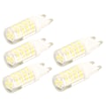 Miniatyrbillede 8 af 8: 5 stk. G9 LED-pærer, dæmpbar lampepære, 6000K hvidt lys, 450LM, 360° strålevinkel, 100-130V pærer til bord-, væg- og pendellamper
