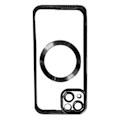 Miniatyrbild 3 av 8: Trendigt elektropläterat magnetiskt sugfodral för iPhone, svart, för iPhone 13