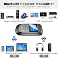 Miniatyrbillede 3 af 5: Trådløs Bluetooth 5.0-sender og -modtager med LED-skærm til bil, tv, pc og højttalere