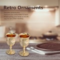 Miniatyrbild 4 av 6: 2 st Bägare Europeiska högkvalitativa gyllene retroprydnader för resande dekoration