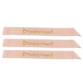 Miniatyrbillede 1 af 8: 3 stk. Brud til at være Sash Pink Dobbeltsidet Satin Stof Elegant Komfortabel Touch Glossy Font Design Bryllup Tilbehør