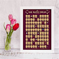 Miniatyrbillede 4 af 5: Dates Skrab Af Plakat, Valentinsdag Billedrumsindretning, Sort