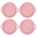 4 st silikonformar för tårta, runda brödformar, kakformar, non-stick bakverktyg (rosa S)