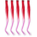 Miniatyrbilde 3 av 8: 10 stk farget klips i hårpynt Gradient Langt rett syntetisk hårforlenger hårstykke for Cosplay Party Mørk Rød Gradient Lilla