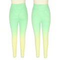 Miniatyrbilde 8 av 8: Gul grønn rumpe yogabukser sømløs hofteløfting gradient høy midje leggings store