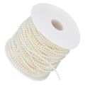 Pikkukuva 8 / 8: Faux Pearl Bead Garland String Pyöreä Tee-se-itse koristelu askarteluvaatteet tarvikkeet 3mm 50 metriä/rullabeige