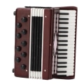 Miniatyrbild 1 av 8: 6 cm Miniatyr trä röd dragspel Modell Instrumental modell med delikat box musikalisk gåva