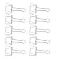 Pikkukuva 2 / 8: 51mm 30 kpl:n nippusiteet, vahva puristusvoima, metalliset onttoperäiset nippusiteet, pienet nippusiteet, paperinippusimet toimistoasiakirjoille, hopea