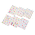 Miniatyrbild 3 av 8: 6 ark Star Heart Nail Stickers Självhäftande Mix Färg Olika mönster Manikyrdekaler