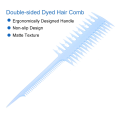 Miniatyrbilde 8 av 8: Dobbeltsidig Wide Fine Tooth Highlighting Comb Profesjonell stykke Strip Dyed Hair Comb Blue