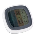 Miniatyrbild 3 av 8: Matlagnings termometer med pekskärm, digital kökstimer, fältgrilltermometer, grå med vit mittram