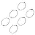 Miniatyrbilde 4 av 8: 50 stk metallringer - robuste, holdbare, rustfrie, utsøkte, brede bruksområder - metall O-ringer for klær, vesker, ryggsekker - sølv