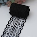 Miniatyrbild 3 av 5: 10m Spetsband Rulle 4.5cm Bred Oelastisk Färgglad Spets DIY Broderi Dekoration för Sömnad Lila