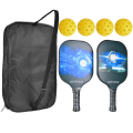 Miniatyrbillede 1 af 8: Professionel kulfiber udendørs sport bærbar pickleball pagajketsjer Optimal boldkontrol