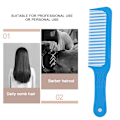 Miniatyrbilde 8 av 8: Profesjonell Salong Wave Tooth Hair Combs Frisør Styling Barber Stylist Tool Blå