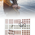 Miniatyrbilde 7 av 8: 2 ark tredimensjonal kunstig simulering lokke agn Fish Eyes Sett DIY-klistremerke