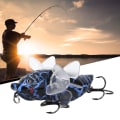Miniatyrbillede 7 af 8: Hårde fisk lokker Bionic Cicada Shape fiskeagn med roterende spins Propel diskant krog 7,5 cmY238-9