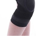 Pikkukuva 7 / 8: 28cm 2 kpl Polven Kompressiohihat Hengityssuojat Musta Nylon Polvituki Juoksuun Treeni Pyöräilyyn M 16cm/6.29in