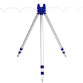 Miniatyrbillede 7 af 7: Fiske Stænger Tripod Aluminium Legering Indtrækkelig Fiske Stang Stativ til Udendørs