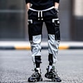 Miniatyrbild 3 av 5: Trendiga Harajuku-herrsweatpants med cargodesign L svart