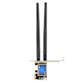 Miniatyrbillede 2 af 8: PCIE WiFi-kort 2.4G 5G Dual Band 1200Mbps Bluetooth 4.0 PCIE WiFi-kort Desktop trådløs netværksadapter
