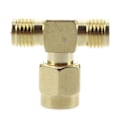 Miniatyrbillede 5 af 5: 2 stk. RP SMA Han til To RP SMA Hun Triple T RF Adapter Konnektor 3-vejs Splitter
