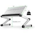 Miniatyrbillede 3 af 4: Justerbar aluminiumslæseholder til bøger, tablets og dokumenter
