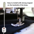 Miniatyrbilde 5 av 6: Justerbar magnetisk base LED-lys for symaskin - EU-plugg (110V-220V)