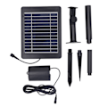 Miniatyrbillede 5 af 8: Solcelledrevet iltpumpe - 3-trins justerbar luftpumpe med 6V 4W solpanel til fiskebeholder