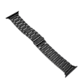 Miniatyrbillede 3 af 8: Udskiftningsurrem i rustfrit stål med justering til Iwatch 7 42mm 44mm 45mm Sort