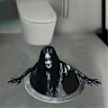 Pikkukuva 2 / 5: Halloween-lattia-seinätarra, pitkähiuksinen naispuolinen kauhuseinätarra