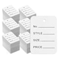 Miniatyrbilde 1 av 5: 3000 Prislapper, 4,9cm x 3,5cm Hvite Papiretiketter Klesstørrelseslapper