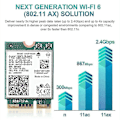 Miniatyrbillede 4 af 5: Wifi Kort Ax201 med Antenne Wifi 6 3000Mbps M.2 Cnvio2 Bluetooth 5.1 Wifi Adapter kompatibel med Windows10