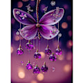 Pikkukuva 1 / 5: Crystal Butterfly 5D diamond painting - Täysi purppura timantti tekojalokiviristipisto aikuisille ja lapsille - 30x40 cm timantti-tee-se-itse-maalaus
