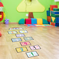 Miniatyrbild 1 av 5: Set med 10 Creative Number Grid Game Golv- och väggdekaler, Cartoon Numbers Golvdekaler för barnrum, heminredning