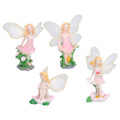 Miniatyrbilde 6 av 8: 4 stk Blomsterfe Figuriner Statue Hage Hjem Ornament Harpiks Modell Miniatyr Landskap Dekor