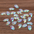 Miniatyrbild 2 av 7: 200 st Drop Shape Resin Flatback sömnad Rhinestone med dubbla hål dekoration (multi )
