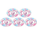 Miniatyrbillede 4 af 8: 5 stk. runde håndgrebsringe med trykt silikone Fidget legetøj Fingertræner til genoptræningstræning Hjem Blå Pink Sommerfugl