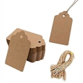Miniatyrbilde 5 av 5: Kraftpapir Gavemerkelapper til Bryllup, 100 Stykker, Brun, Rektangulær Form