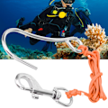 Miniatyrbilde 6 av 8: Scuba Diving Drivkroker med line rustfritt stål klips Enkel revkrok Utstyr orange
