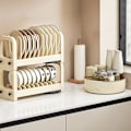 Miniatyrbillede 5 af 8: Hjemmeplade Organizer Køkken Multifunktionel Justerbar Teleskopisk Plade Organizer Plade Afløbsstativ