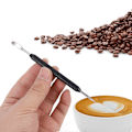 Miniatyrbild 3 av 8: Rostfritt stål färg latte dra blomma nål kaffe konst penna DIY latte dekorationsverktyg svart