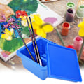 Miniatyrbillede 5 af 8: Plastbørste vaskespand Multifunktion Firkantet Pen Skive Art Supplies Vaskeværktøj Art Set